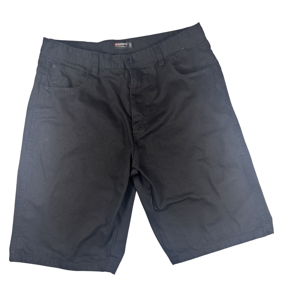 Southpole Shorts Mens 42‎ Black Relaxed Fit Jorts Baggy Y2K 5 Pocket Streetwear